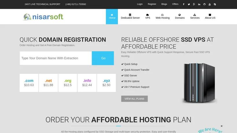 Nisar Soft homepage screenshot