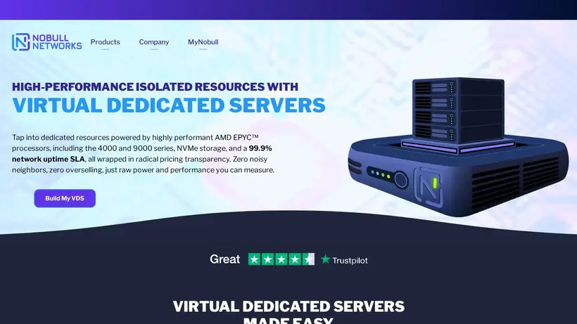 NoBull Networks homepage screenshot