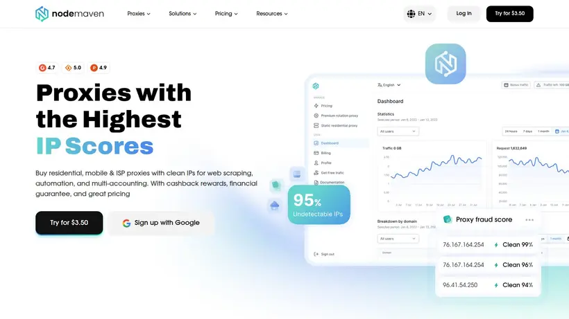 Node Maven homepage screenshot