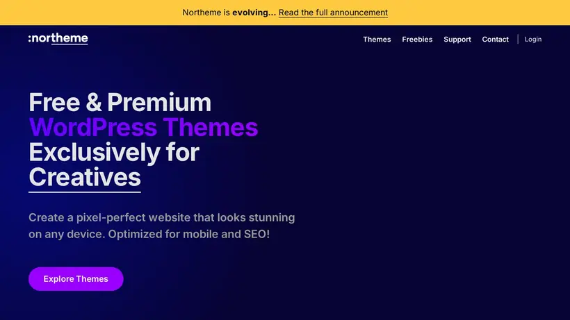 Northeme homepage screenshot