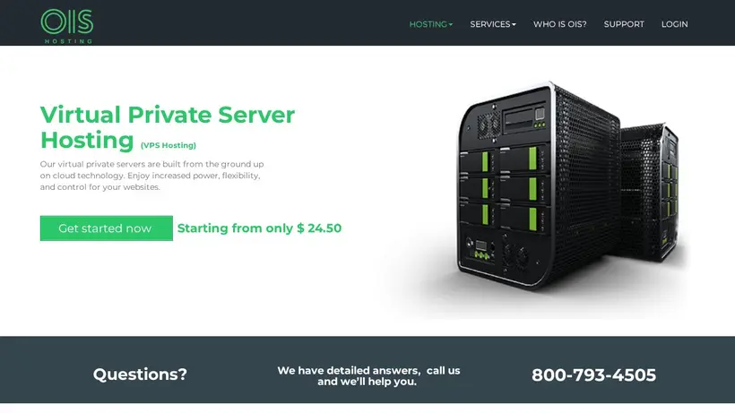 OisSite homepage screenshot