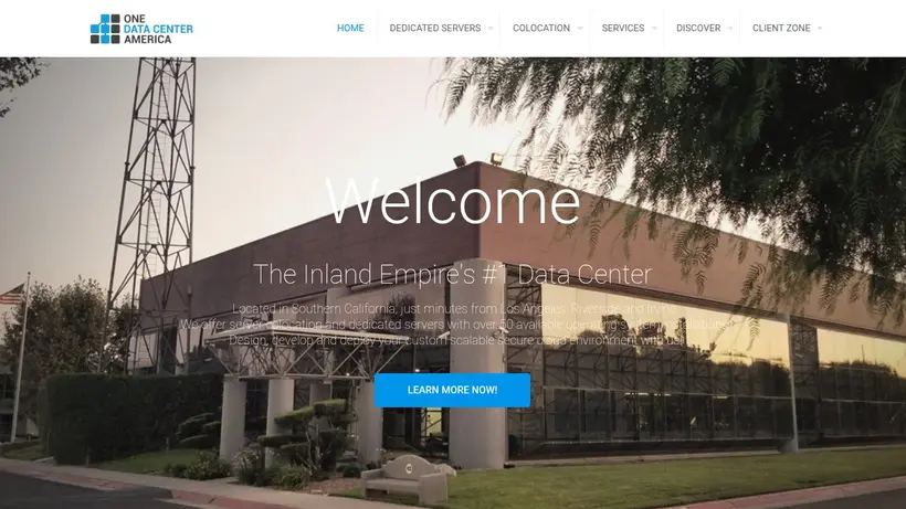 One Data Center America homepage screenshot