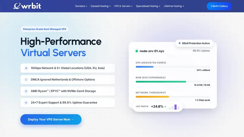 Owrbit homepage screenshot