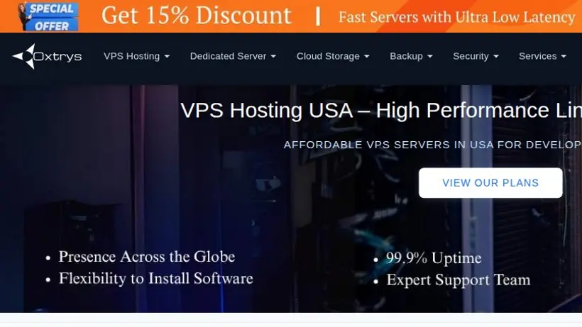 Oxtrys homepage screenshot