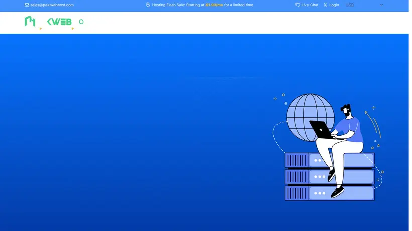 Paki Web Host homepage screenshot
