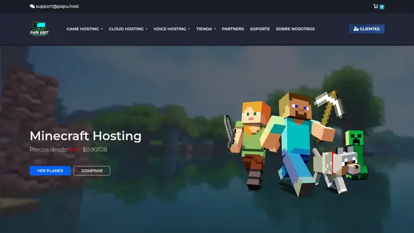 Papu Host homepage screenshot