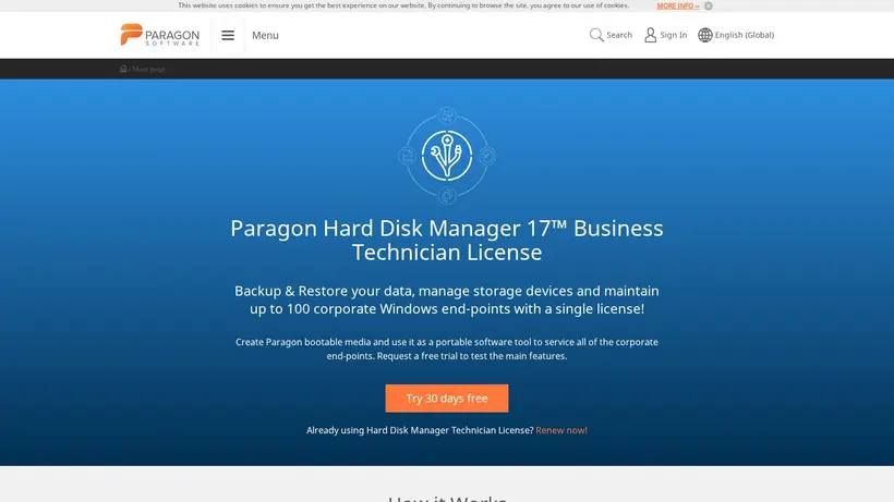 Paragon-Software homepage screenshot