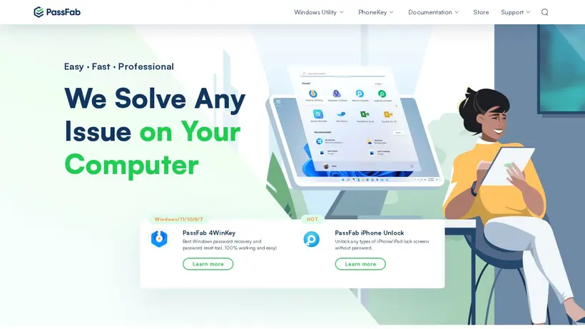 Passfab homepage screenshot