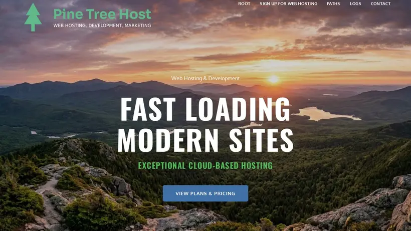 Pine Tree Host homepage screenshot
