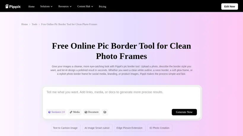 Pippit AI homepage screenshot