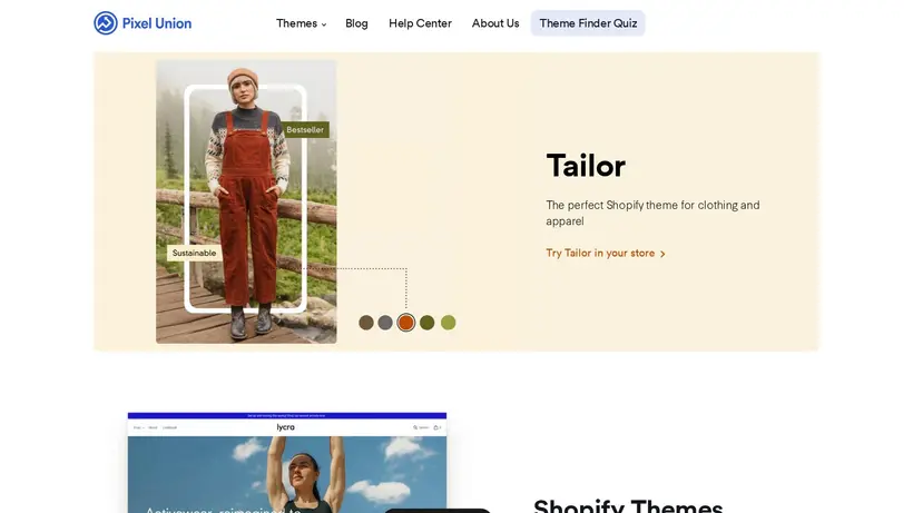 Pixel Union homepage screenshot