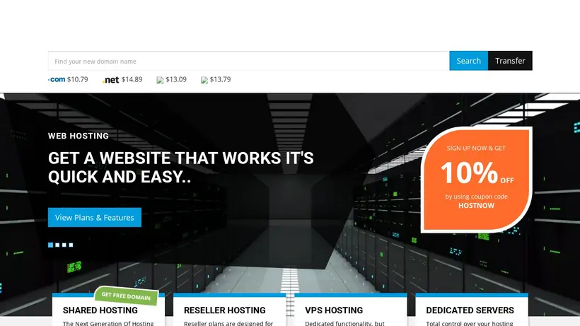 Plaz Host homepage screenshot
