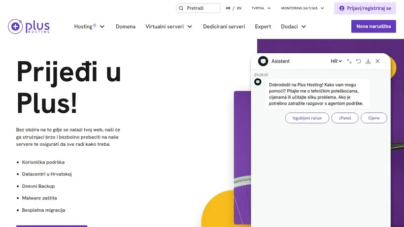 Plus.hr homepage screenshot