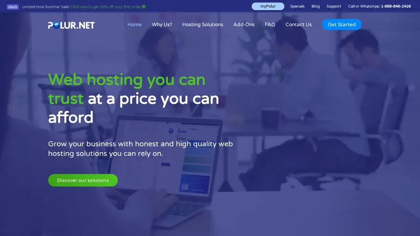 Polur homepage screenshot