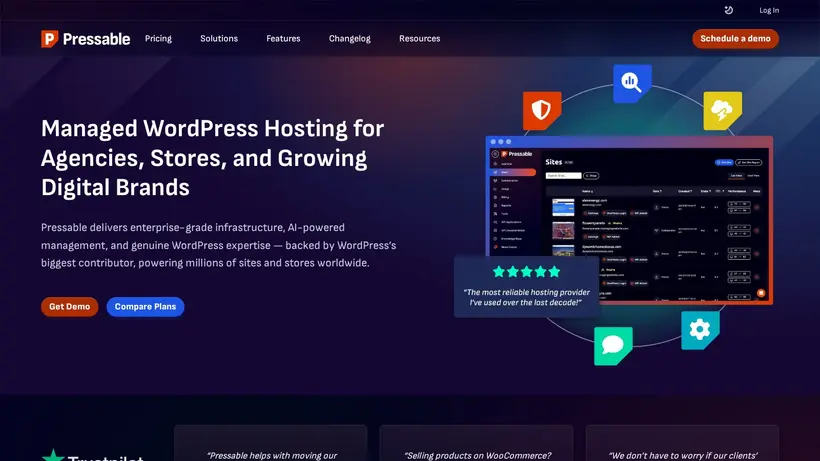 Pressable homepage screenshot