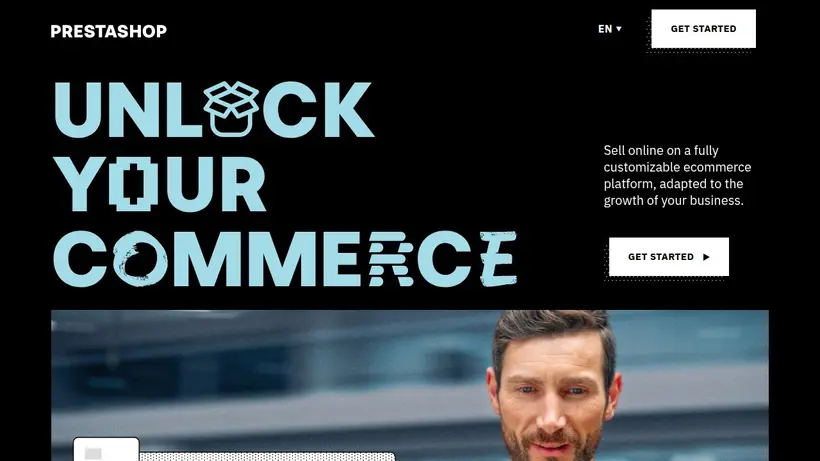 Presta Shop homepage screenshot