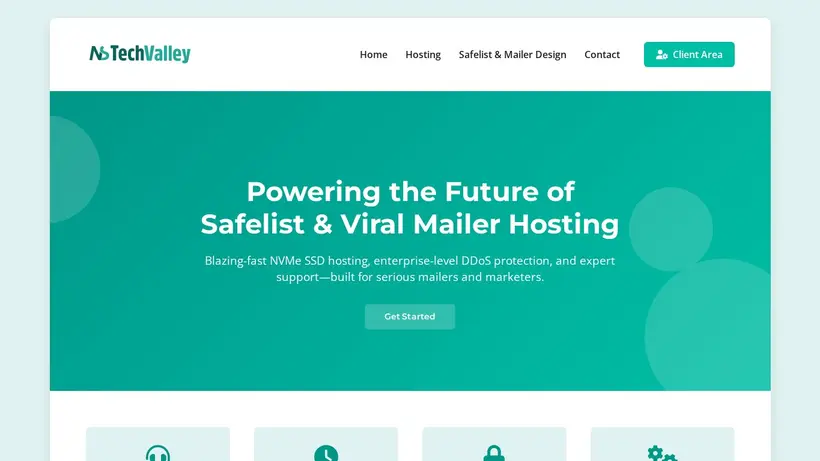 PrimoWebhost homepage screenshot