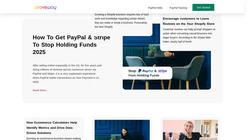 Proveway homepage screenshot