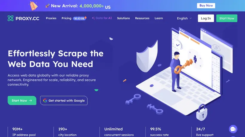 Proxy.cc homepage screenshot