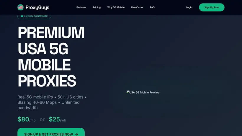 Proxy Guys homepage screenshot