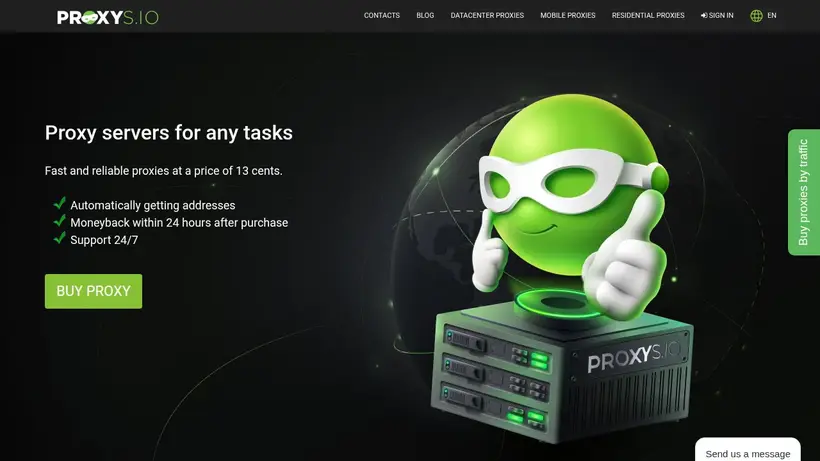 Proxys.io homepage screenshot
