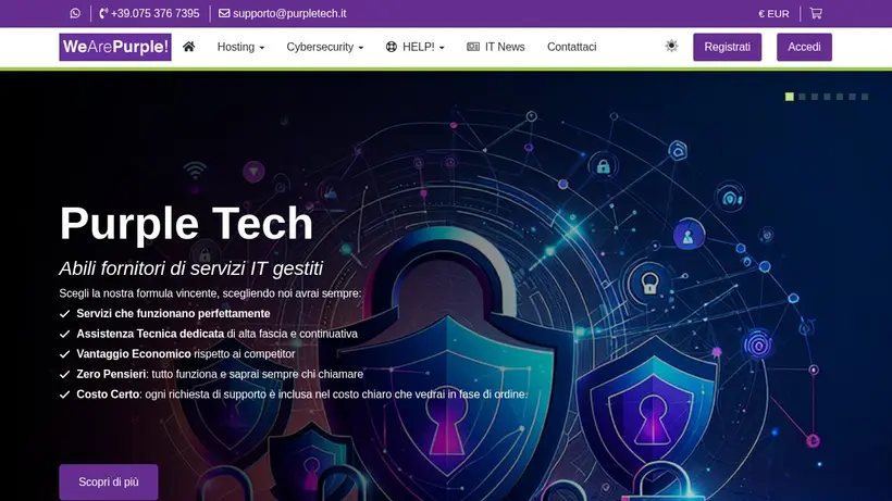 Purple Tech IT homepage screenshot