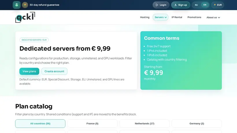 QCKL homepage screenshot