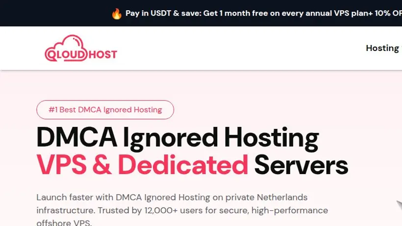 QloudHost homepage screenshot
