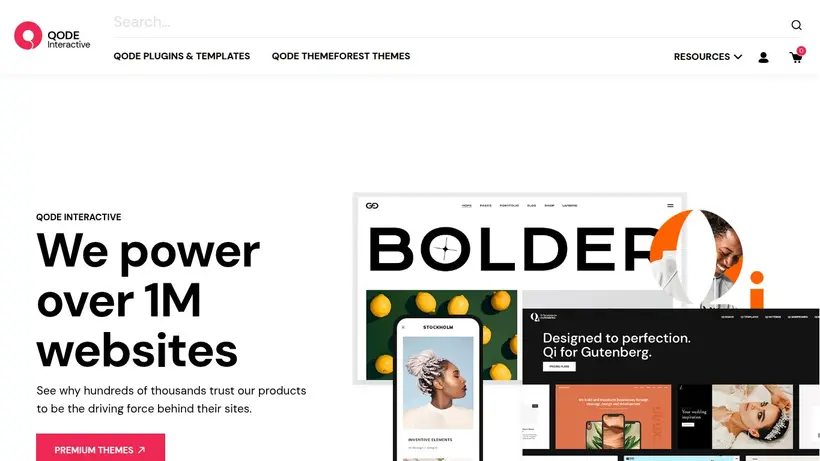 Qode Interactive homepage screenshot