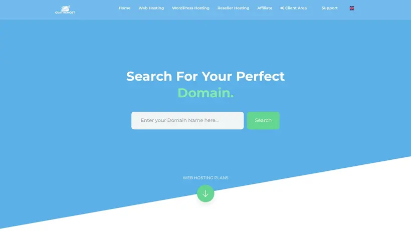 Quattro Host homepage screenshot