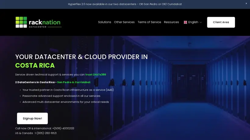 RackNation homepage screenshot