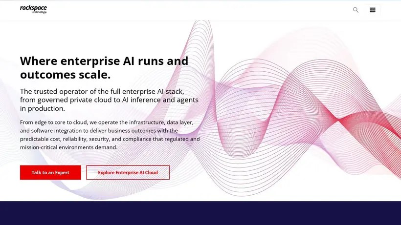 RackSpace homepage screenshot