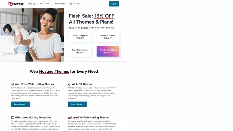 RC Theme homepage screenshot
