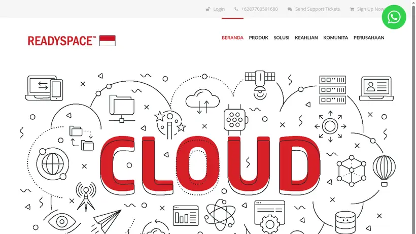 Ready Space Indonesia homepage screenshot