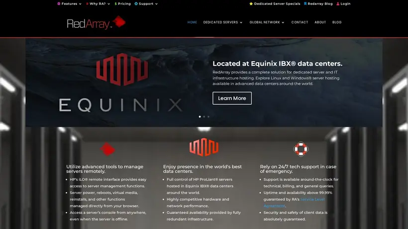 RedArray homepage screenshot