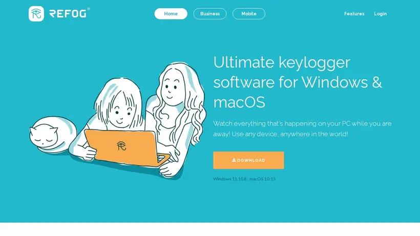 Refog homepage screenshot