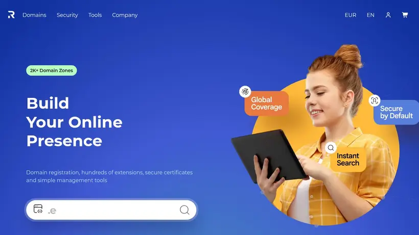 Regery homepage screenshot