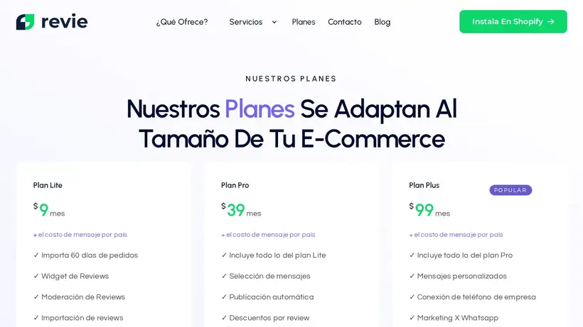 Revie.lat homepage screenshot