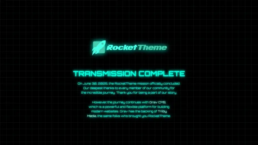RocketTheme homepage screenshot