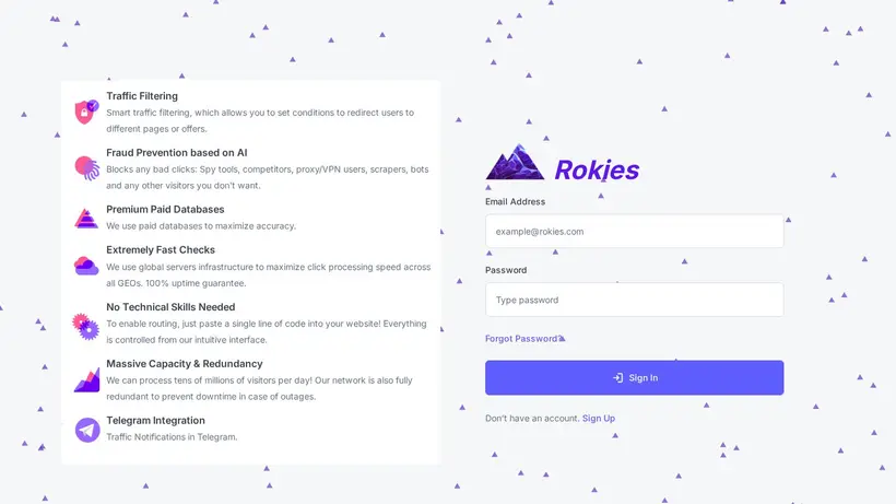 Rokies.app homepage screenshot