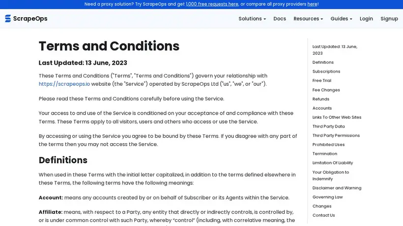 Scrape Ops homepage screenshot