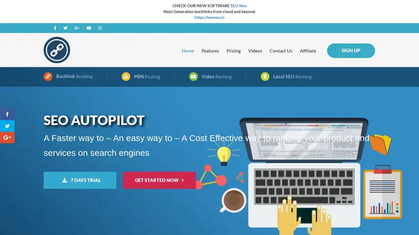 SEO Autopilot homepage screenshot