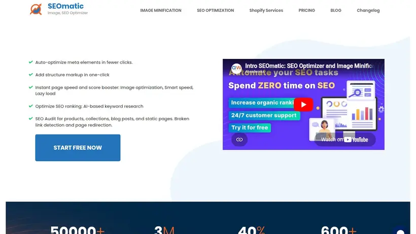 SEO Matic homepage screenshot