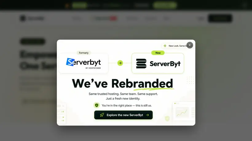 Server Byt homepage screenshot