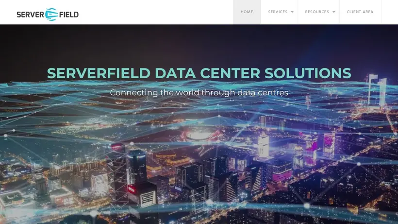 Serverfield homepage screenshot