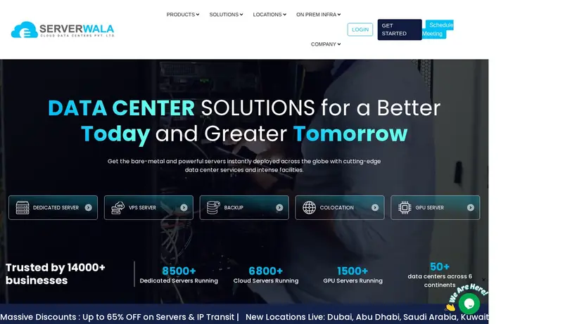 Server Wala homepage screenshot