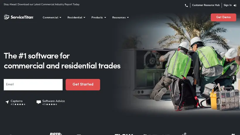 Service Titan homepage screenshot