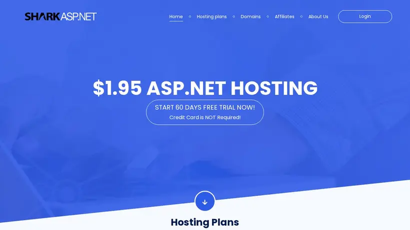 Shark ASPNET homepage screenshot