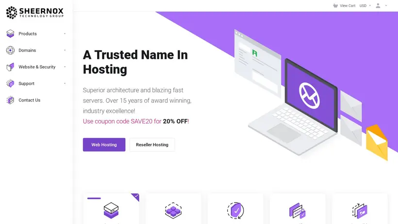 Sheernox homepage screenshot