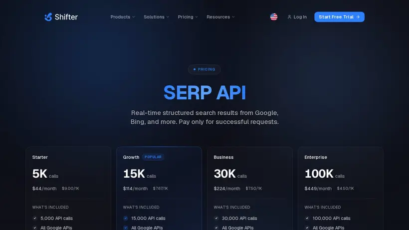 Shifter IO homepage screenshot
